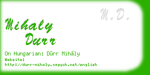 mihaly durr business card